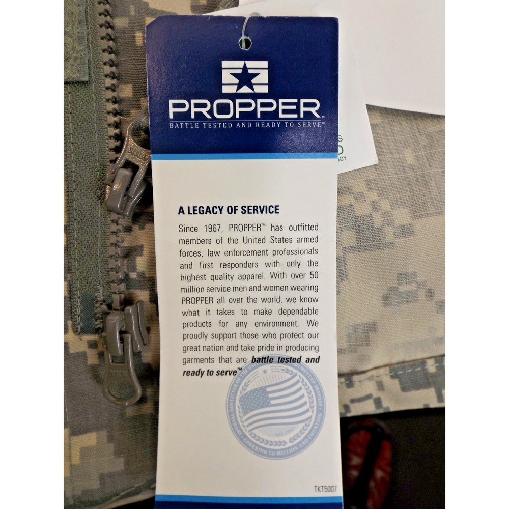Propper Army Combat Uniform Coat - Ripstop Nylon - *NEW* - size MED - X-short - Picture 8 of 12